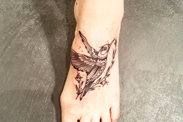 татуировка птица