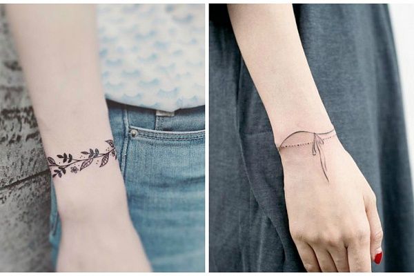 Татуировки в виде колец и браслетов