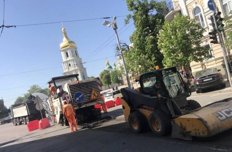 В Киеве капитально ремонтируют улицу Владимирскую