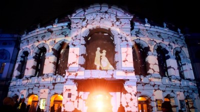 3D-шоу «Зимняя сказка» на фасаде Национальной оперы Украины