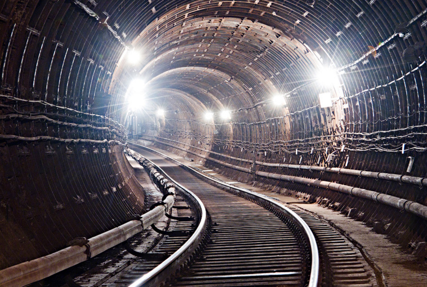 Законсервированный тоннель Киевского метрополитена