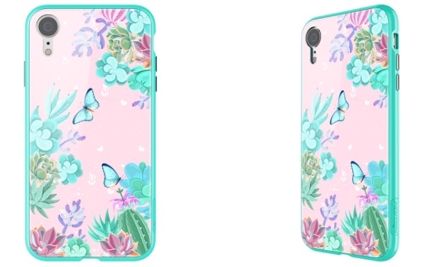 Чехол-накладка Nillkin Floral Glass для iPhone XR Green